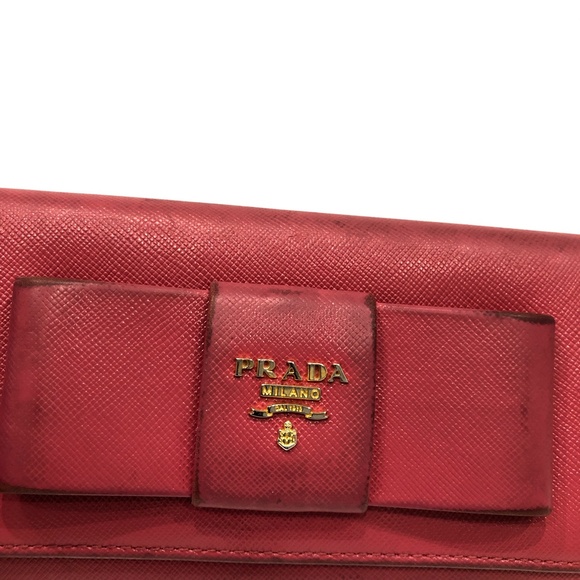 Prada Pink Leather Flap Long Wallet Sku#84590 (Gently used,fair condition) - Picture 10 of 15